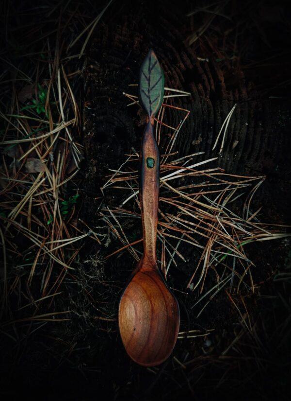 Liściasta Łyżka z Awenturynem