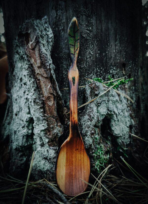 Liściasta Łyżka z Awenturynem